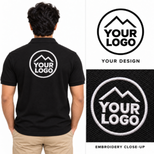 Alternative view of Premium Polo T-Shirt with Custom Logo Embroidery