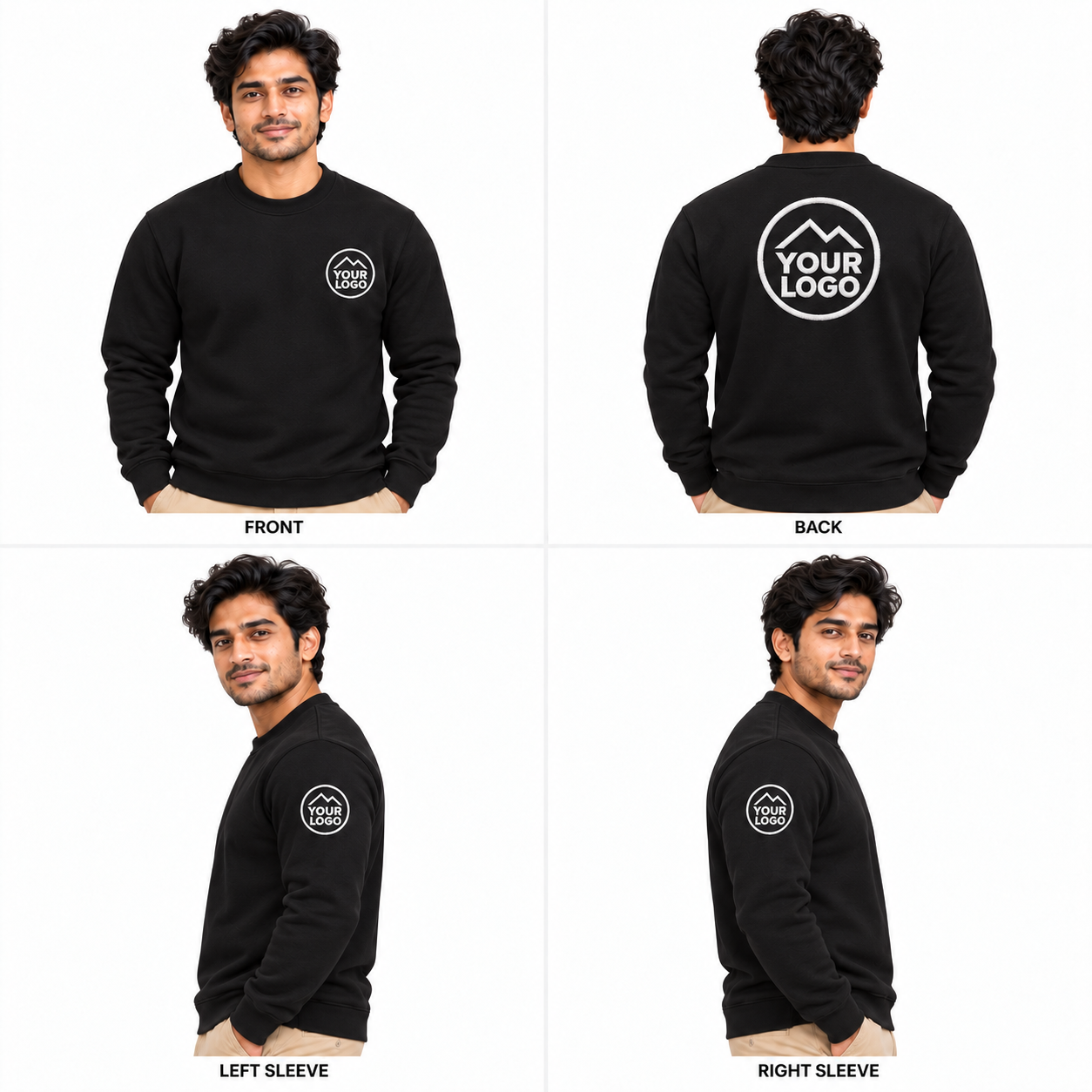 Sweatshirt with Custom Logo Embroidery - Image 3