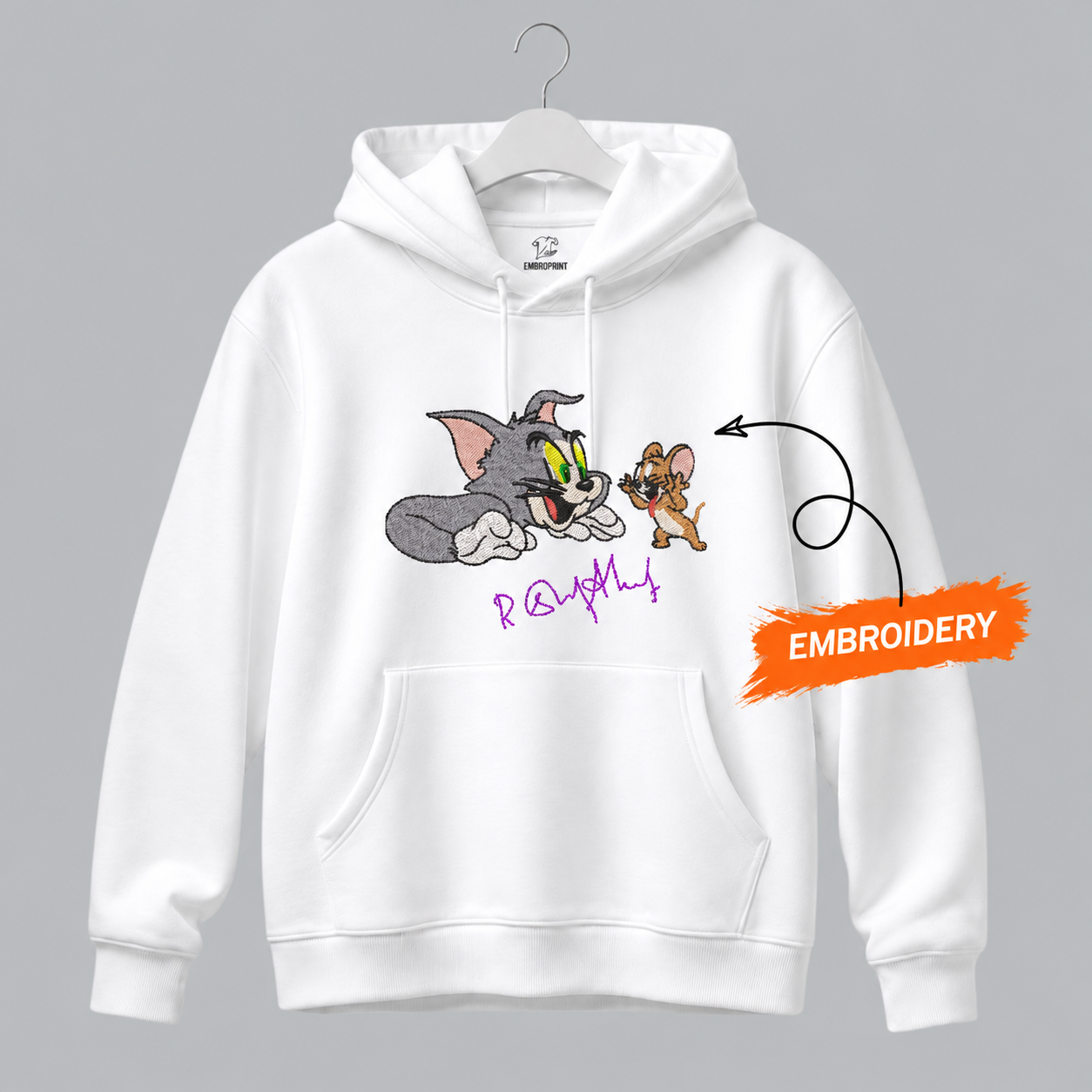 Tom and Jerry Friendship Embroidery