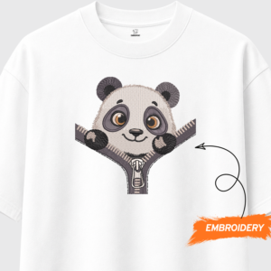 Peekaboo Panda – Cute Zipper Embroidered Collection